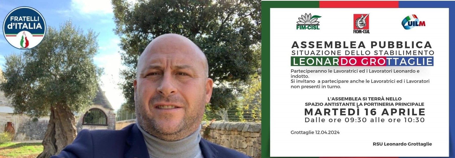 RENATO PERRINI ALLA ASSEMBEA DEL 16