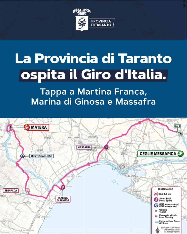Mappa Giro dItalia Provincia di Taranto